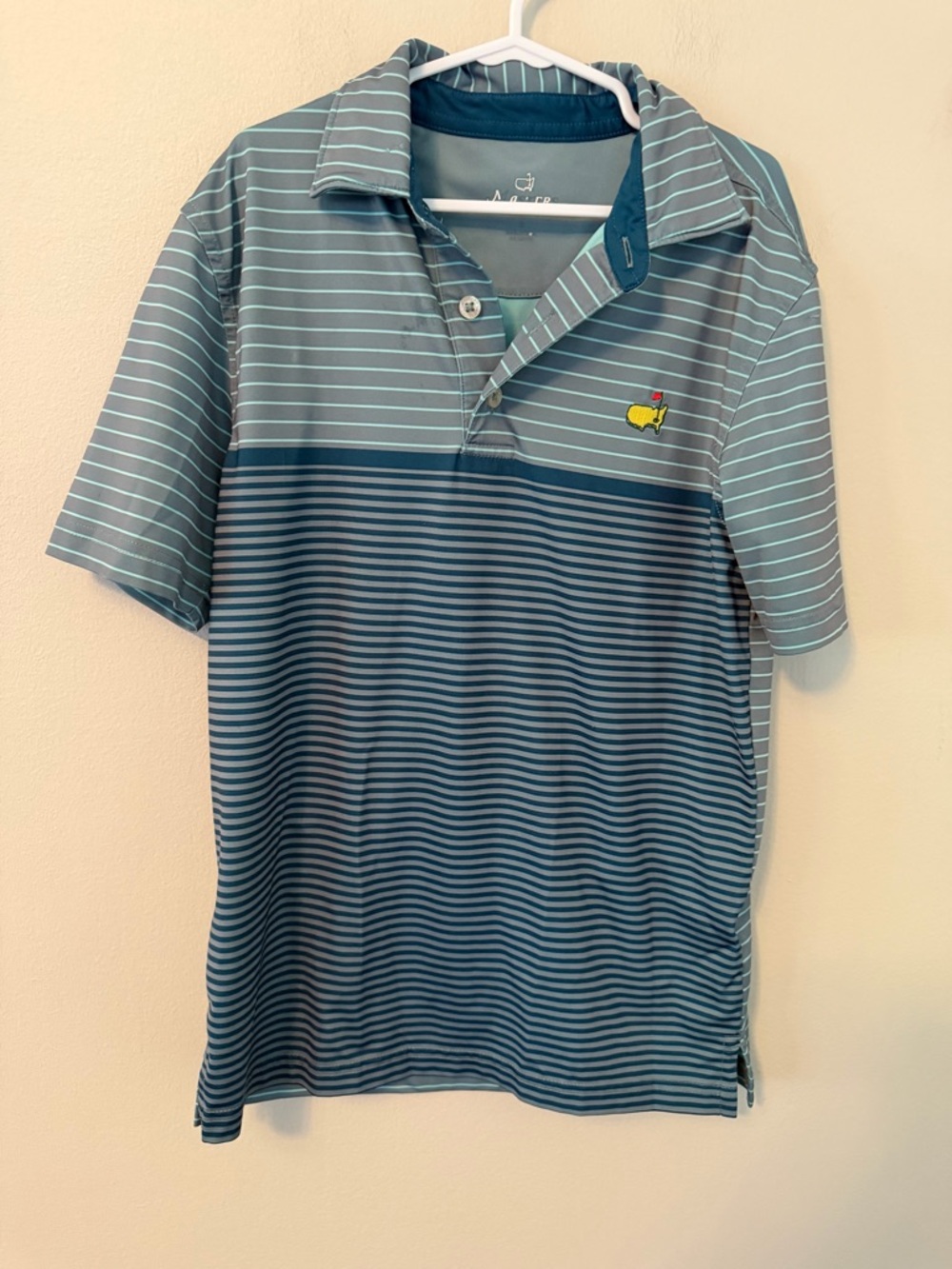 Masters Striped Blue Polo